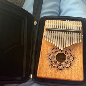 Kalimba with Mandela flower design